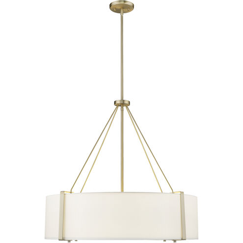 Telfar 6 Light 30 inch Modern Gold/White Indoor Pendant Ceiling Light